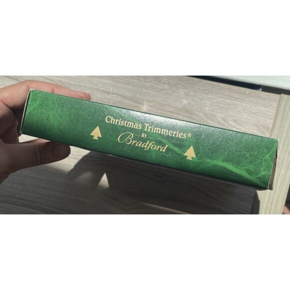 Vintage Christmas Trimmeries glass ornaments Handpainted Cat Dog Santa Stocking - Picture 10 of 10